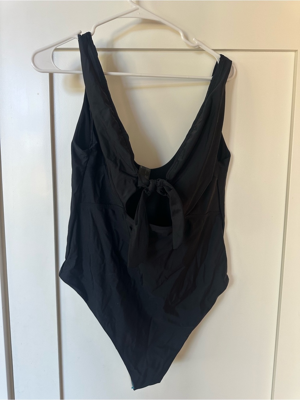 ASOS Black One-Piece Swimsuit with Back Tie